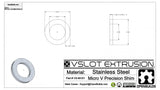 Mini V Wheel Precision Shim - MakerTechStore - 2