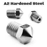 A2 Hardened Tool Steel Nozzle RepRap - M6 Thread 1.75mm Filament